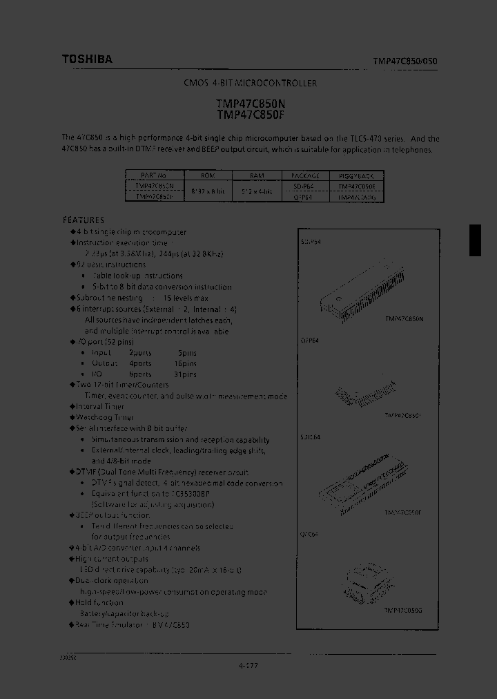 TMP47C850N_1327193.PDF Datasheet