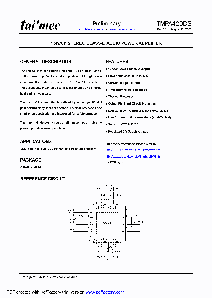 TMPA420DS_1152011.PDF Datasheet