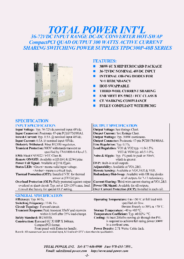 TPDC300P-48B-490_1328069.PDF Datasheet