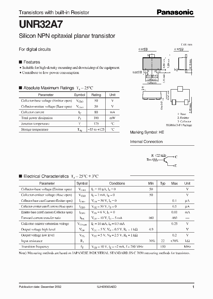 UNR32A7_1073945.PDF Datasheet