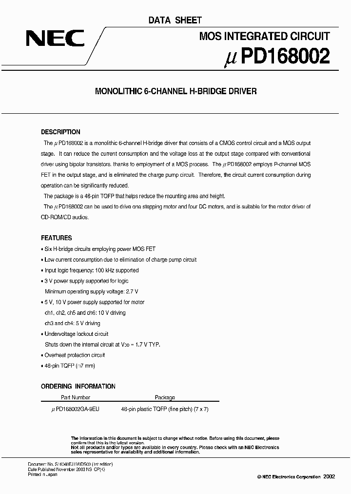 UPD168002_1144257.PDF Datasheet