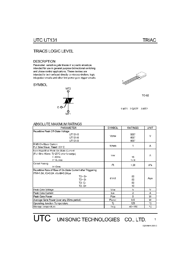 UT131_1333013.PDF Datasheet