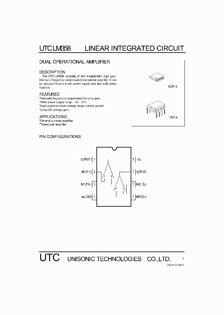 UTCLM358_1333113.PDF Datasheet