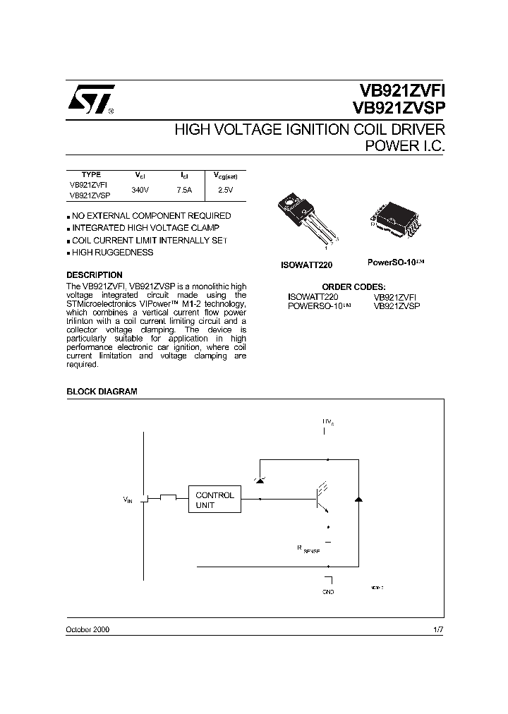 VB921ZVSP_1334142.PDF Datasheet