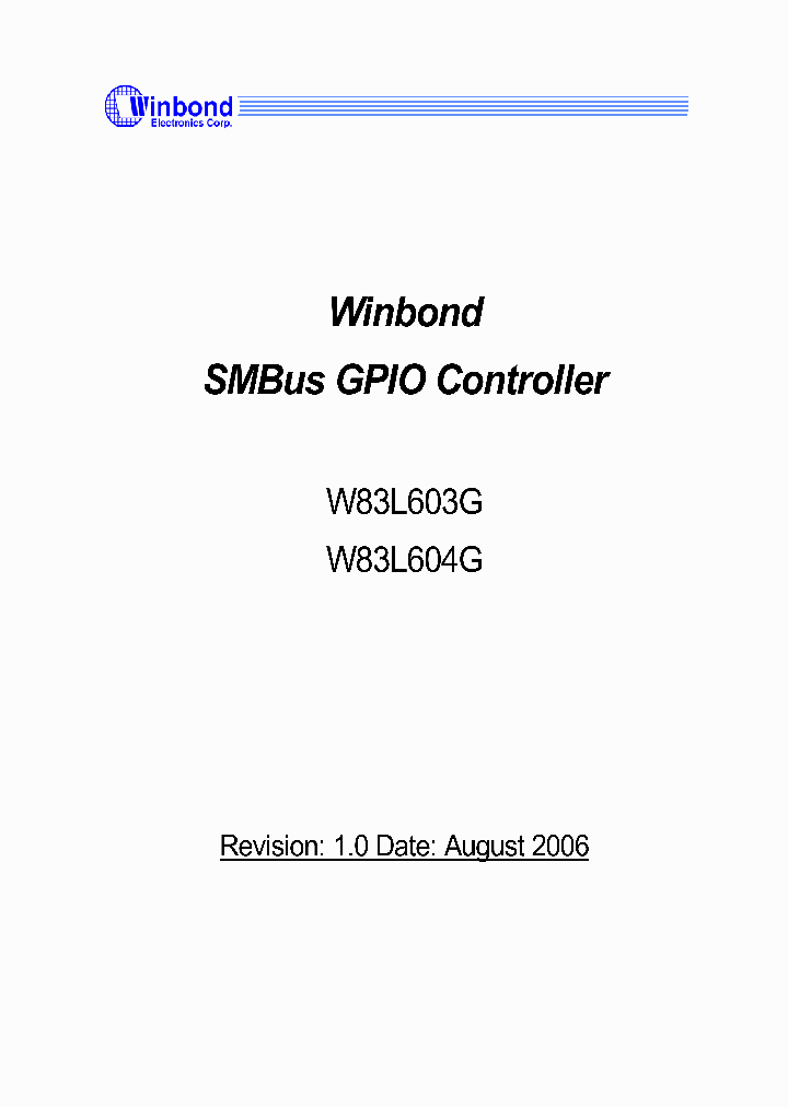 W83L604G_1335807.PDF Datasheet