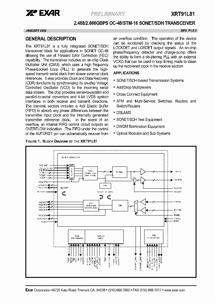 XRT91L81IB_1338453.PDF Datasheet