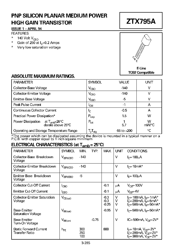 ZTX795A_1339582.PDF Datasheet