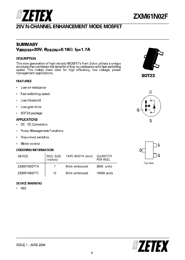 ZXM61N02FTC_1339769.PDF Datasheet