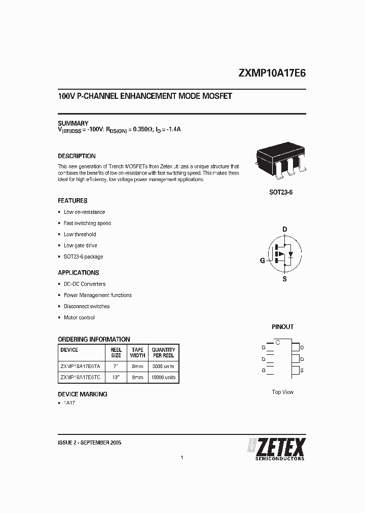 ZXMP10A17E6_1055458.PDF Datasheet