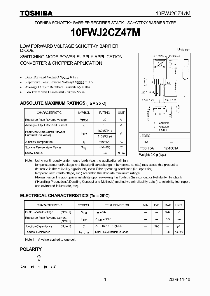 10FWJ2CZ47M06_4125355.PDF Datasheet