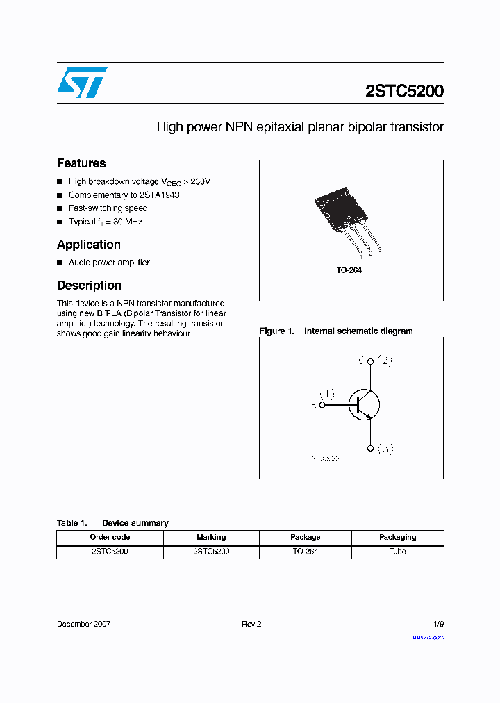 2STC5200_4137859.PDF Datasheet