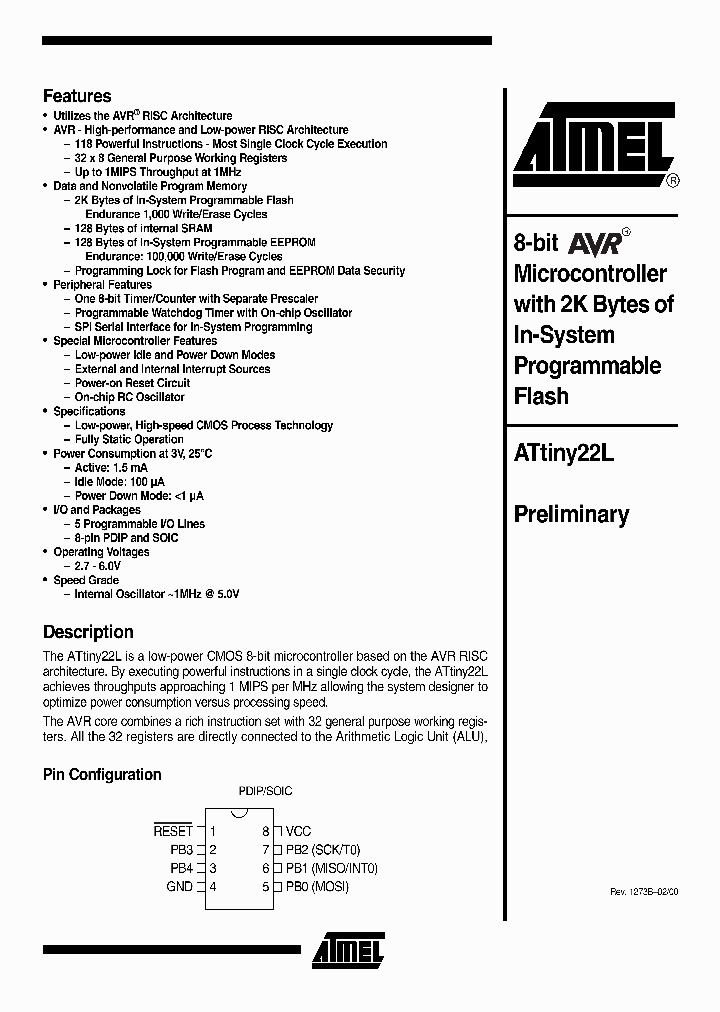 ATTINY22L_4116780.PDF Datasheet