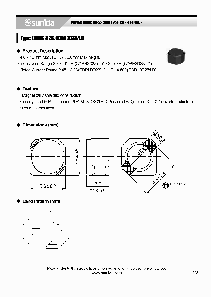 CDRH3D2806_4137719.PDF Datasheet