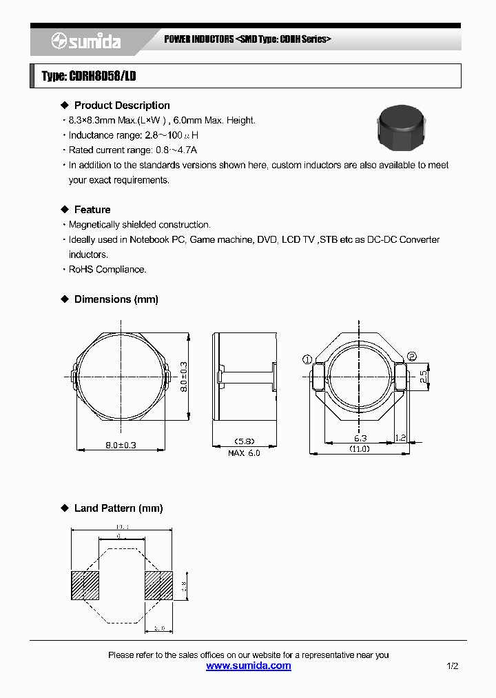 CDRH8D58_4137479.PDF Datasheet