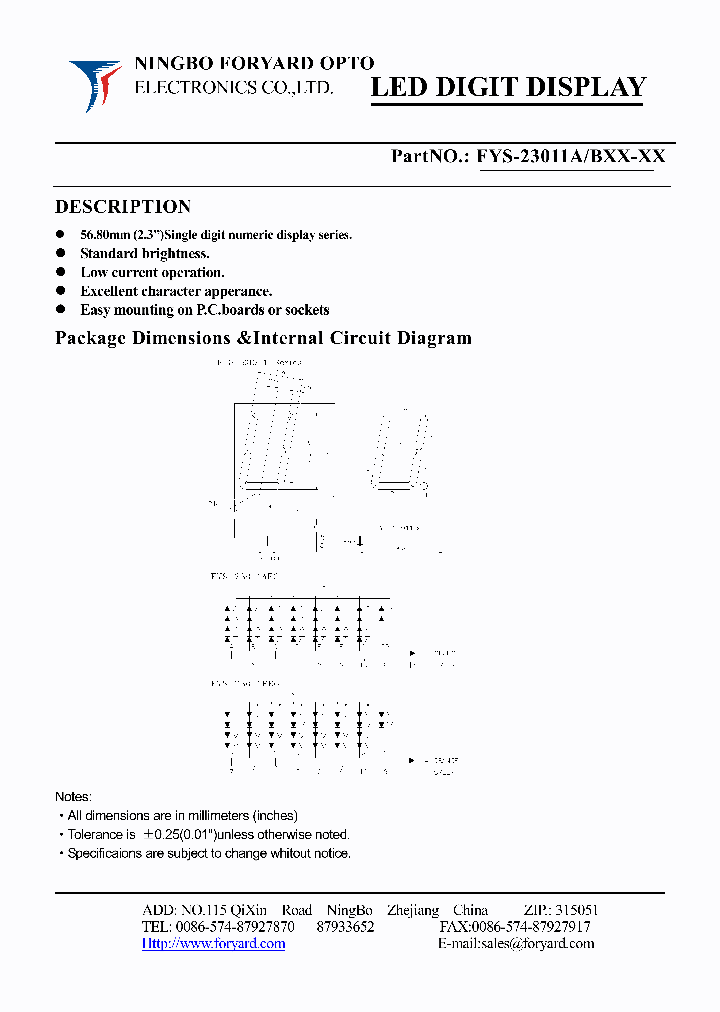 FYS-23011BEG_4141218.PDF Datasheet