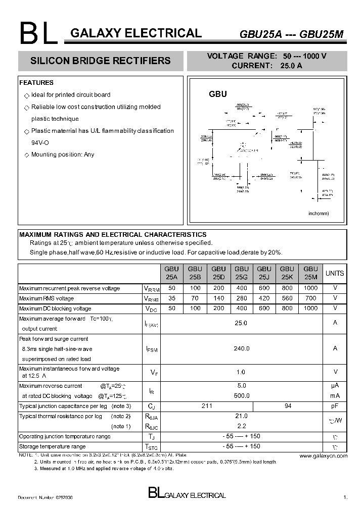 GBU25A_4138746.PDF Datasheet