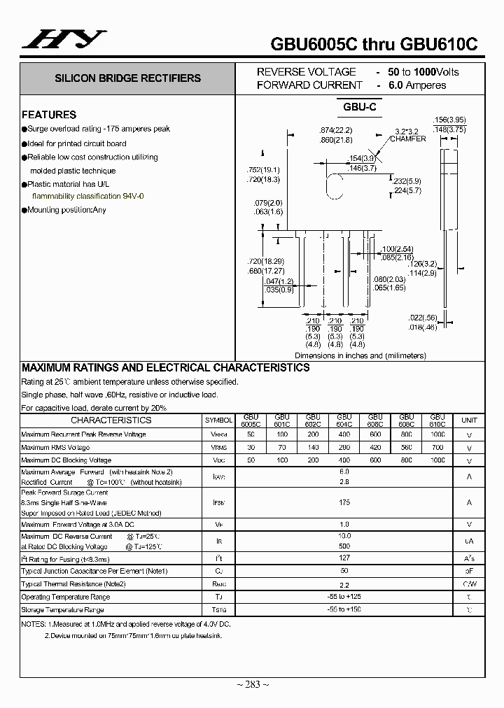 GBU610C_4163793.PDF Datasheet