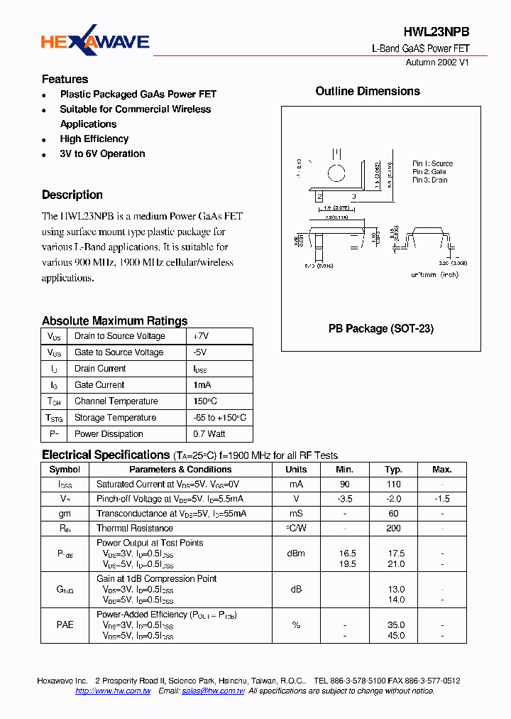 HWL23NPB_4140519.PDF Datasheet