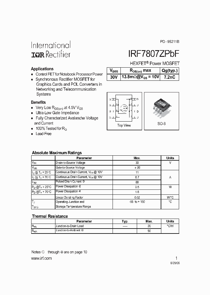 IRF7807ZPBF_4161417.PDF Datasheet