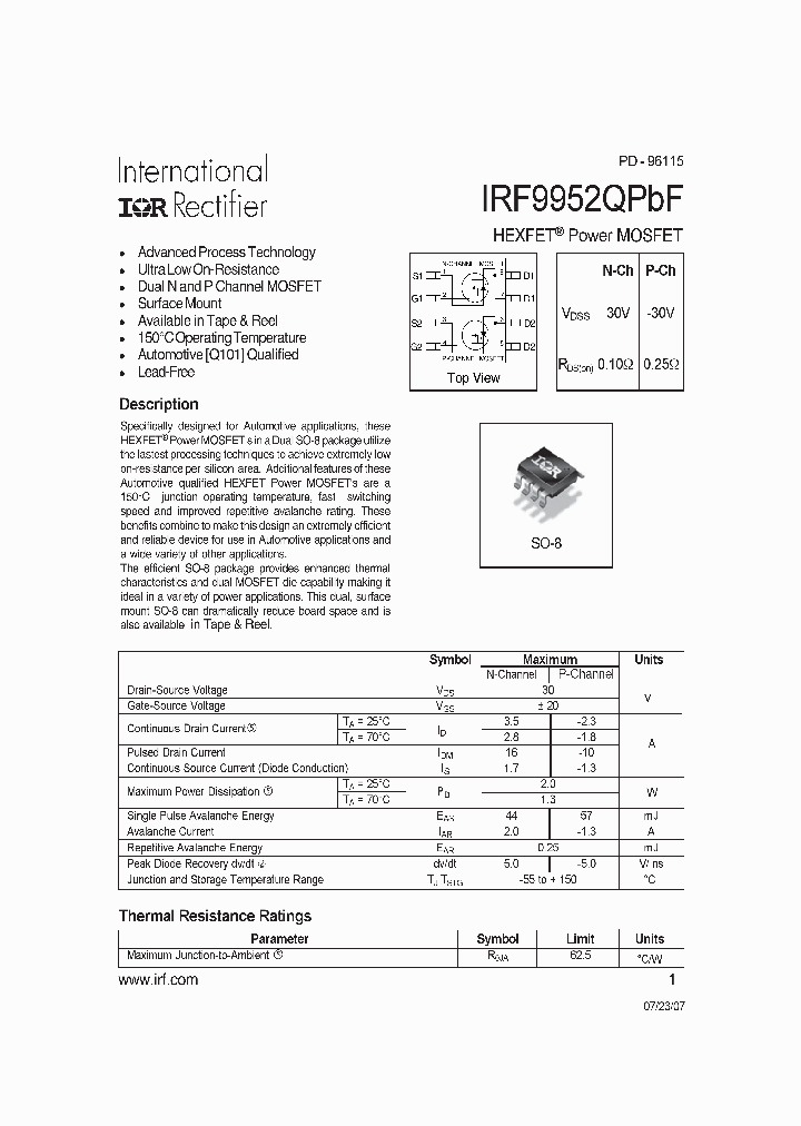 IRF9952QPBF_4127638.PDF Datasheet