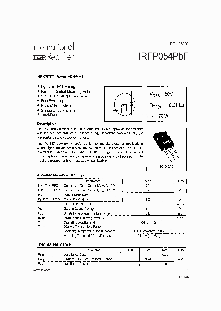 IRFP054PBF_4153981.PDF Datasheet