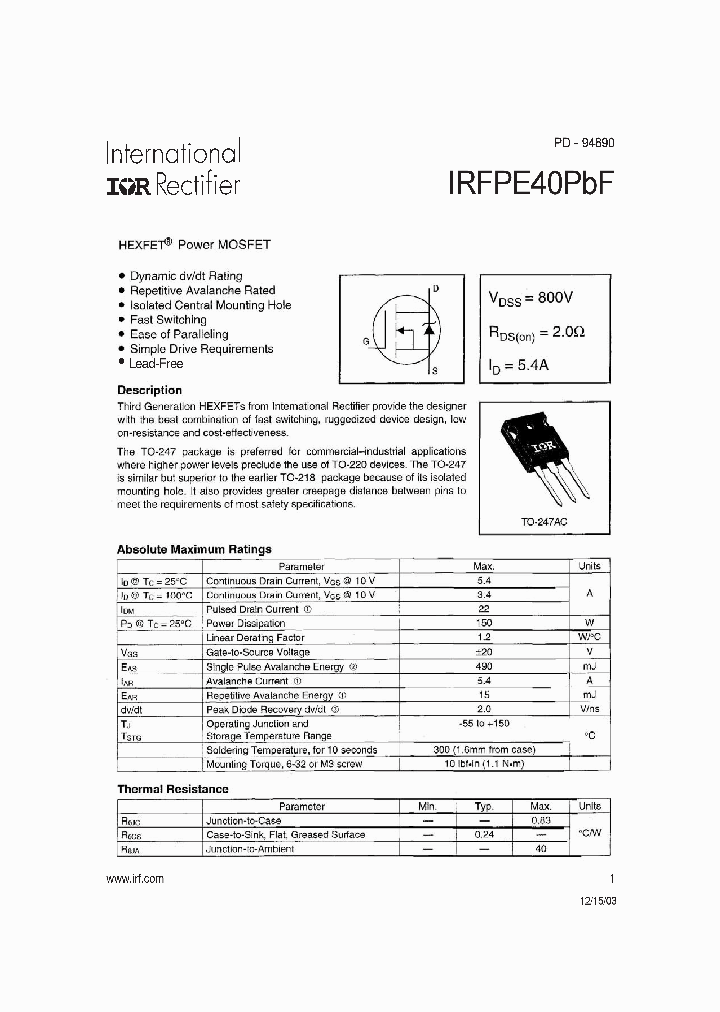 IRFPE40PBF_4112019.PDF Datasheet