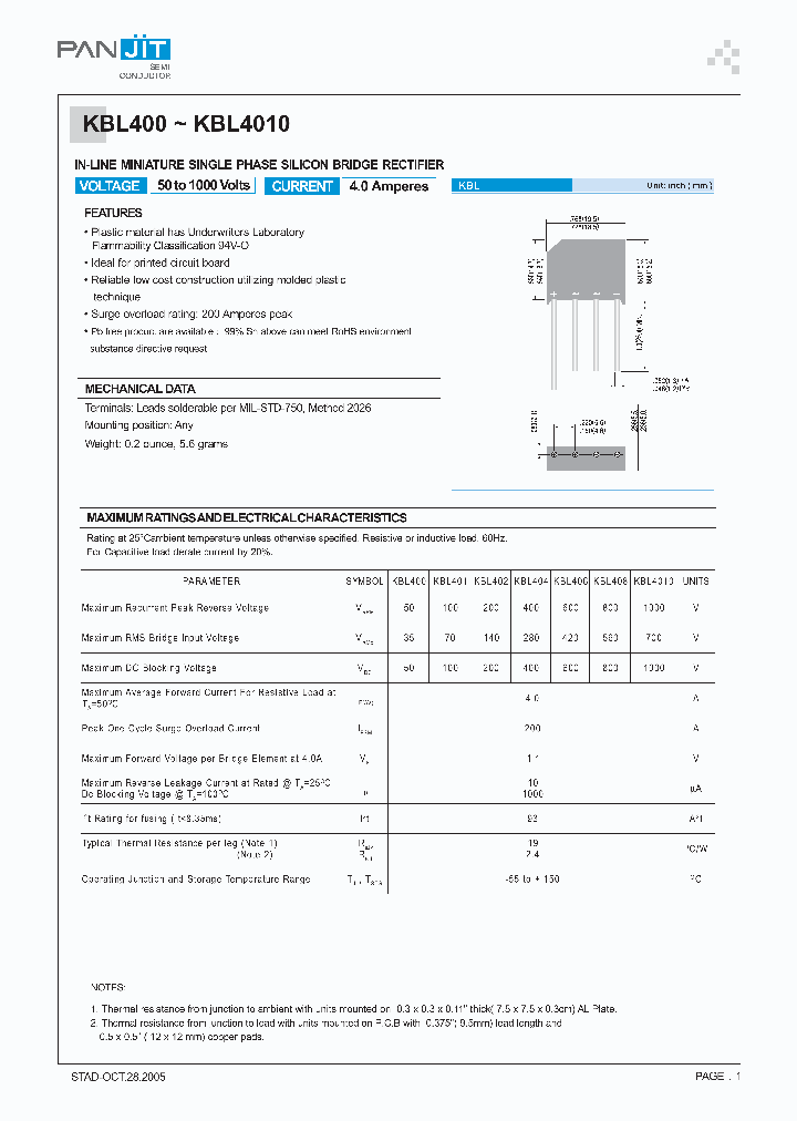 KBL400_4106525.PDF Datasheet