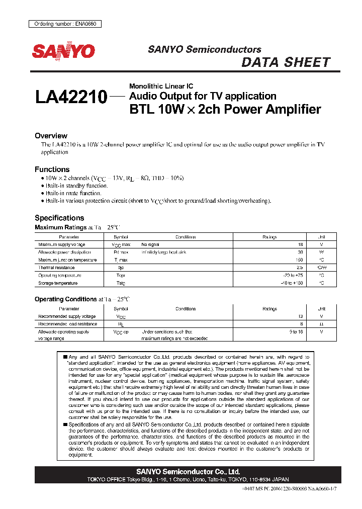 LA42210_4111650.PDF Datasheet