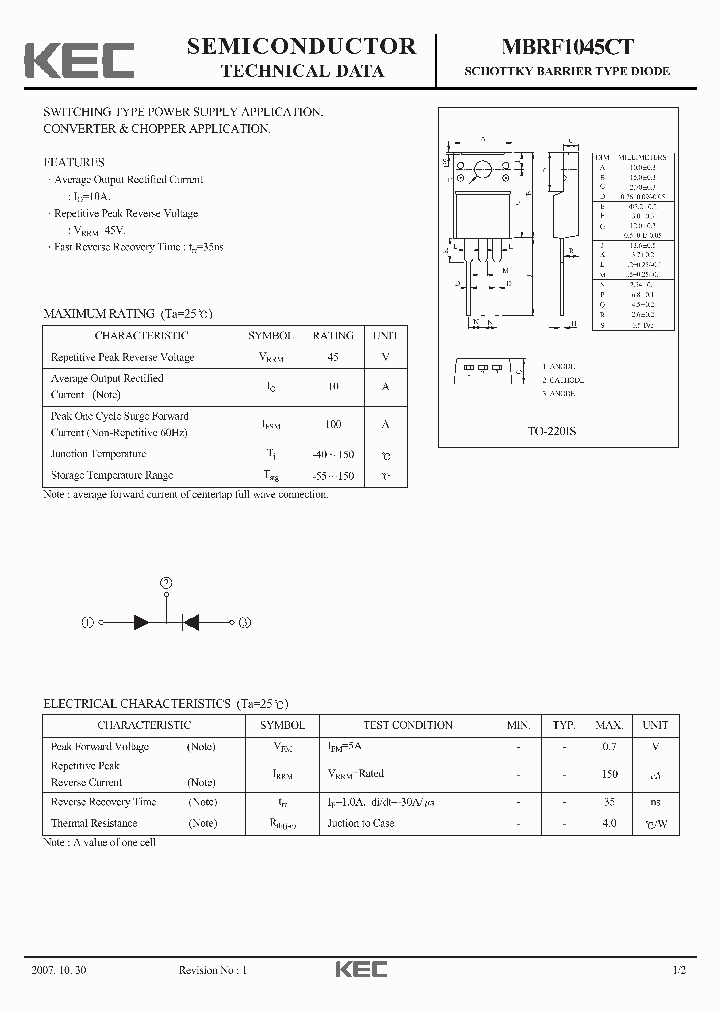 MBRF1045CT_4154802.PDF Datasheet