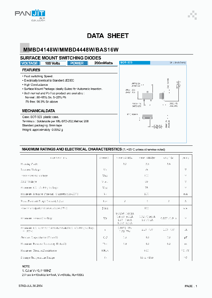 MMBD4148W04_4120349.PDF Datasheet