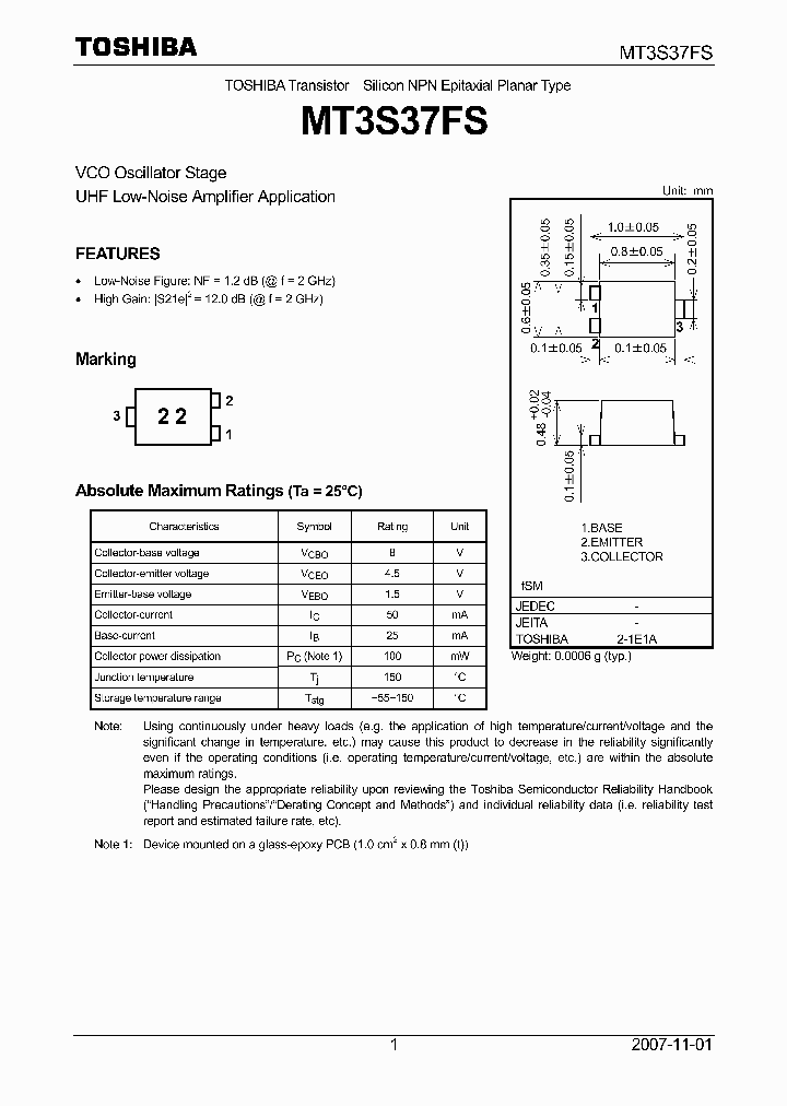 MT3S37FS_4125500.PDF Datasheet
