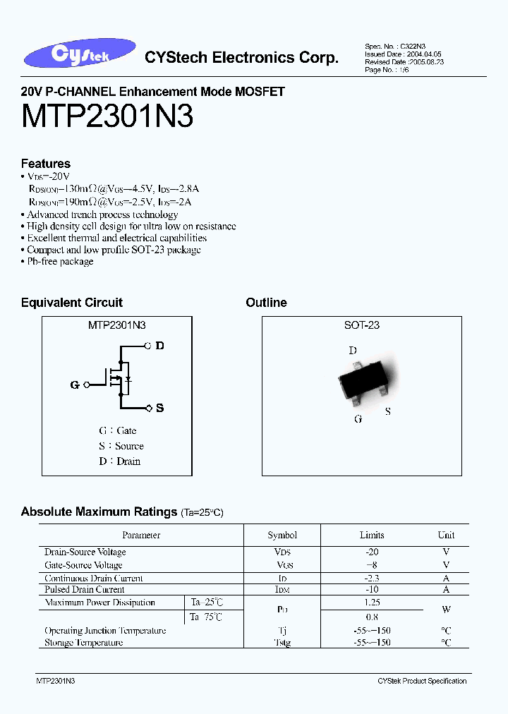 MTP2301N3_4117648.PDF Datasheet