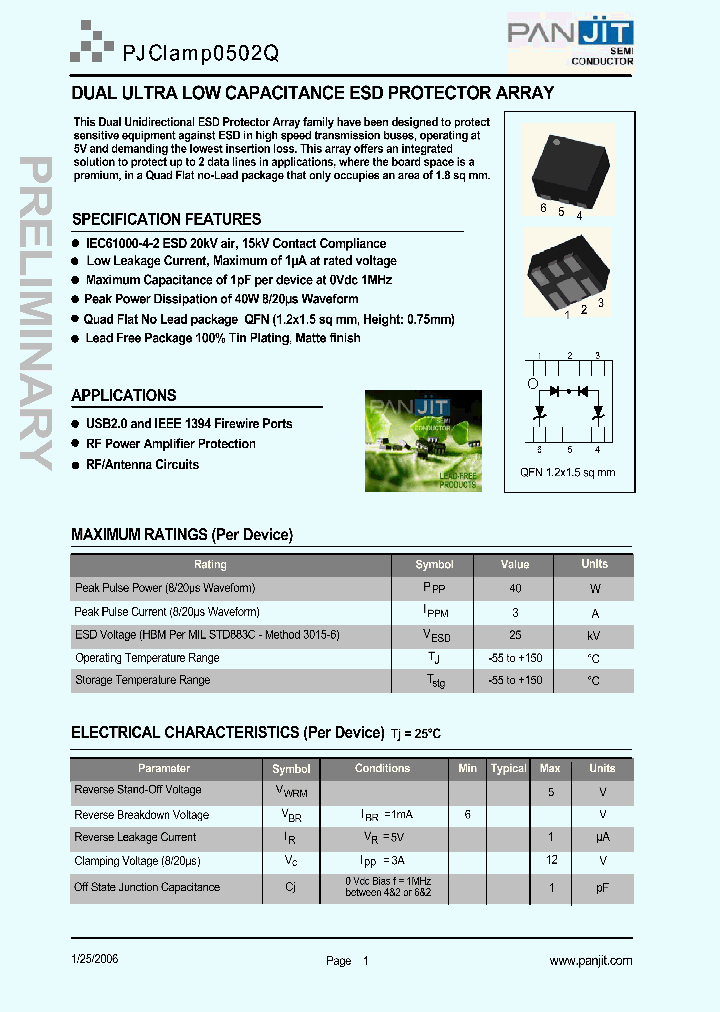 PJCLAMP0502Q_4121602.PDF Datasheet