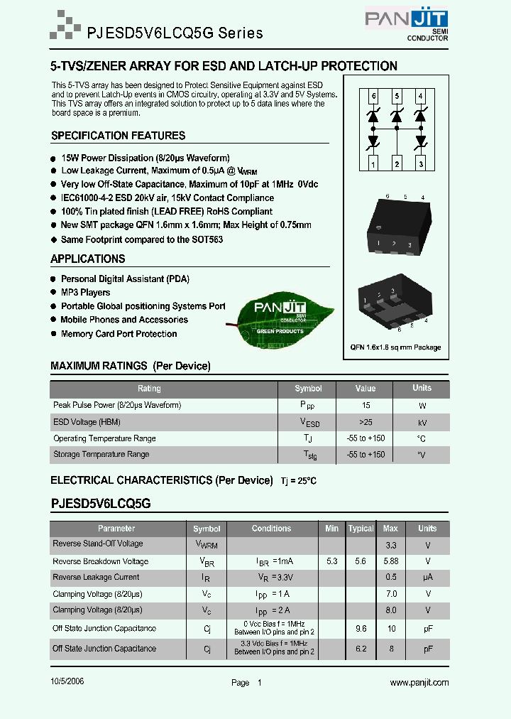 PJESD6V8LCQ5G_4121593.PDF Datasheet