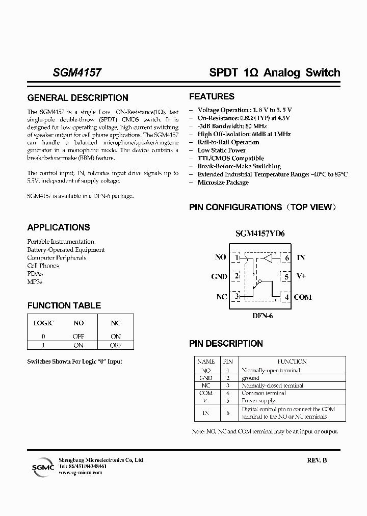 SGM4157YD6TR_4142125.PDF Datasheet