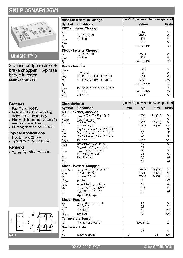 SKIIP35NAB126V1_4123030.PDF Datasheet
