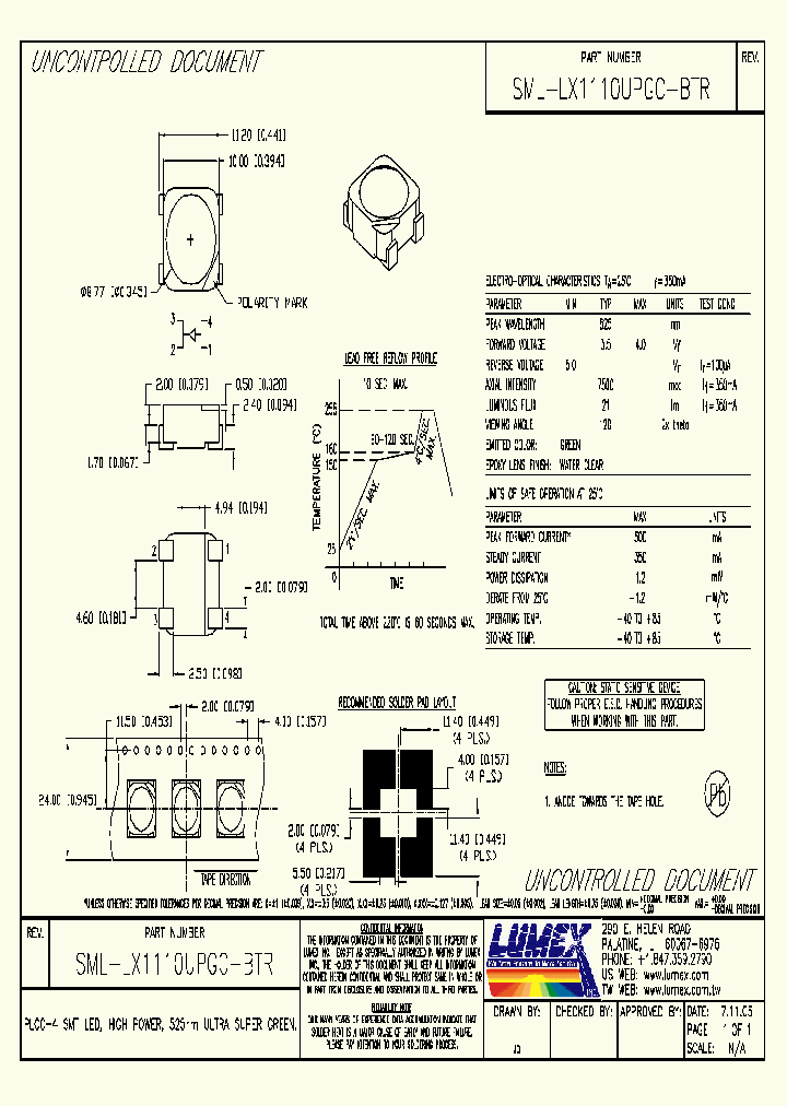 SML-LX1110UPGC-BTR_4130057.PDF Datasheet