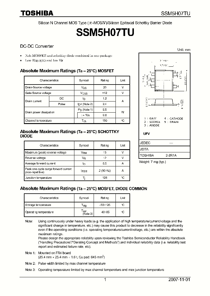 SSM5H07TU_4134812.PDF Datasheet