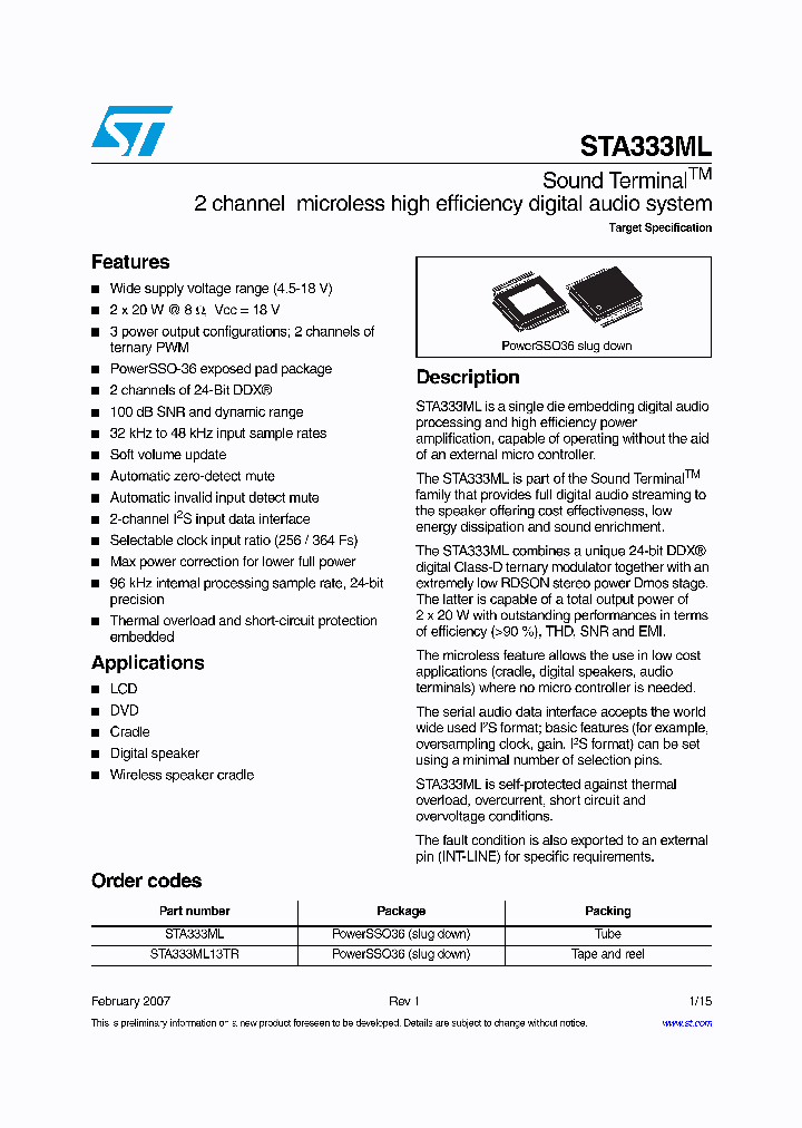 STA333ML13TR_4121159.PDF Datasheet