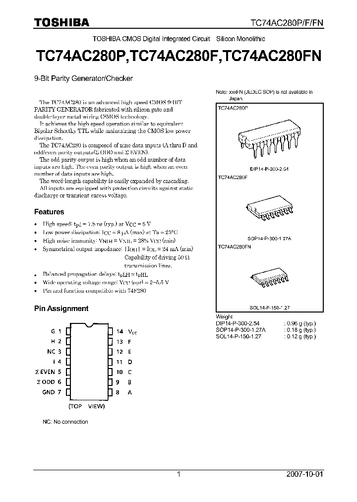 TC74AC280P07_4125042.PDF Datasheet