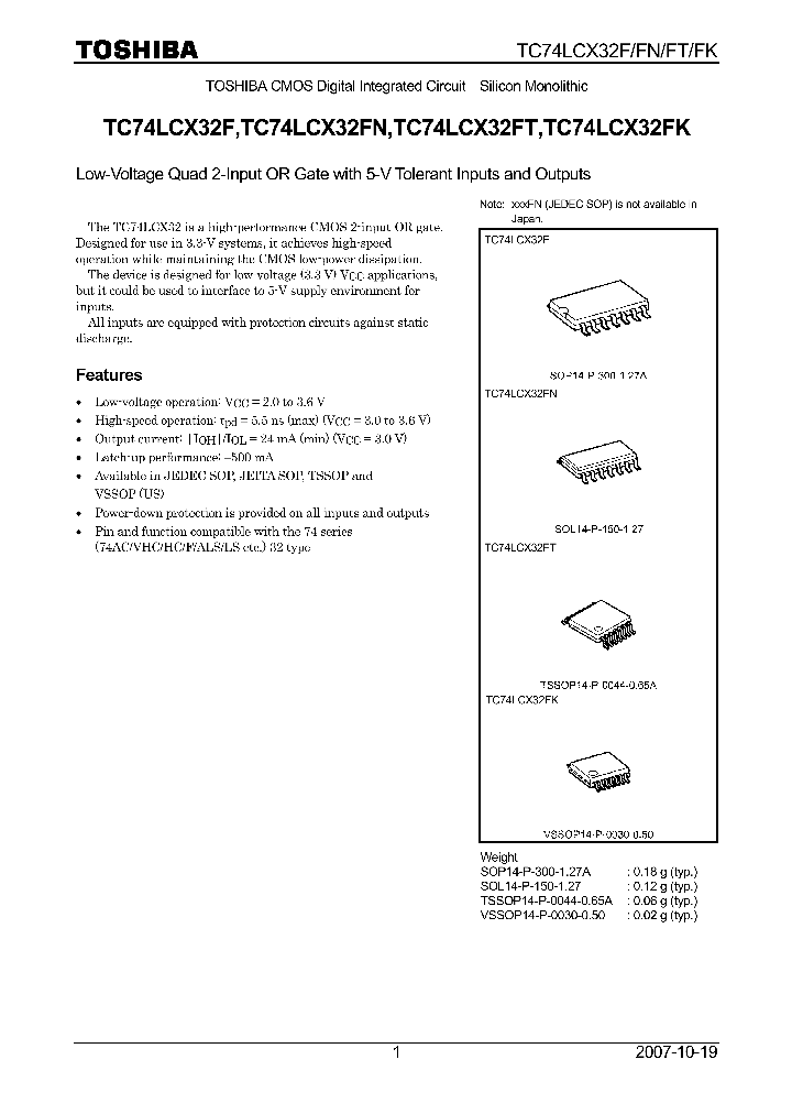 TC74LCX32F07_4133235.PDF Datasheet