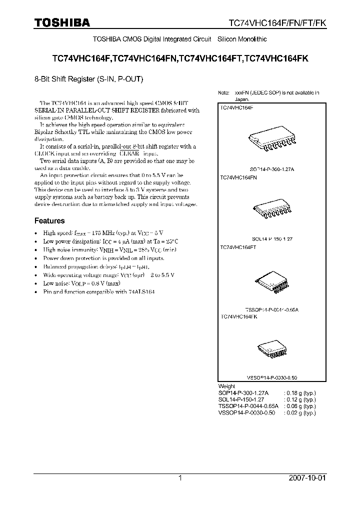 TC74VHC164F07_4132648.PDF Datasheet