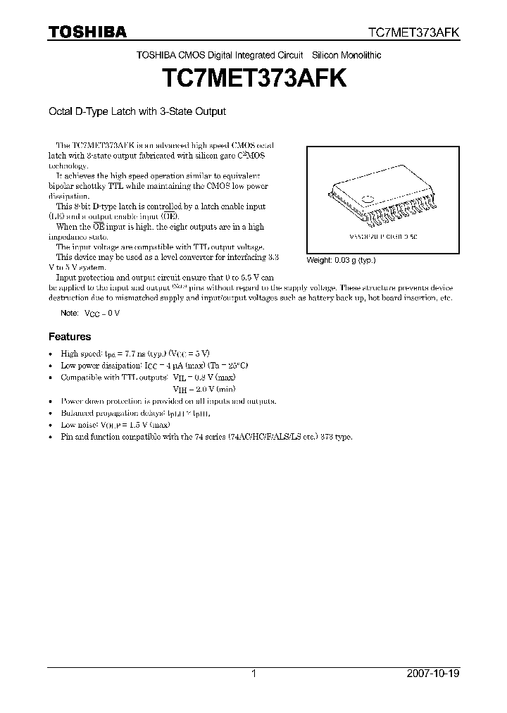 TC7MET373AFK_4133339.PDF Datasheet