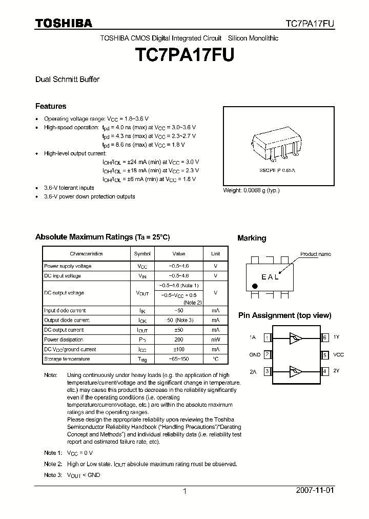 TC7PA17FU_4133188.PDF Datasheet