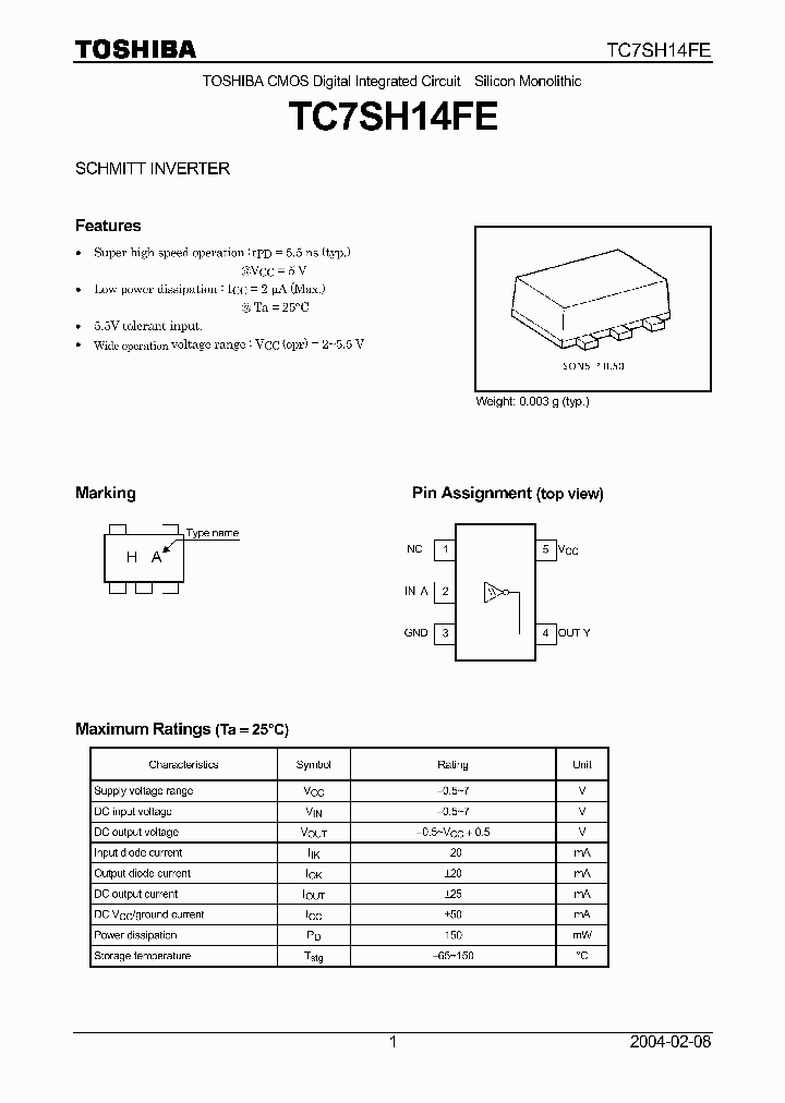 TC7SH14FE_4153847.PDF Datasheet