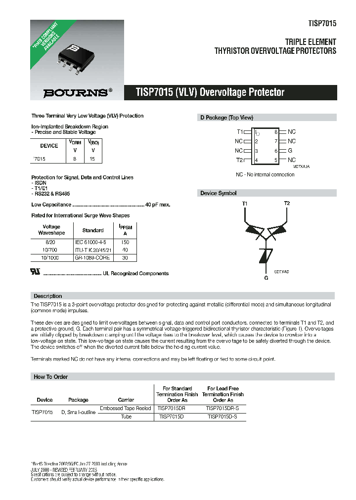 TISP7015DR-S_4128354.PDF Datasheet