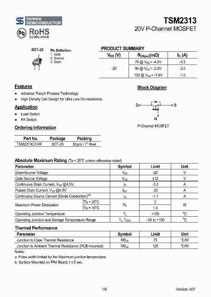 TSM2313_4131887.PDF Datasheet