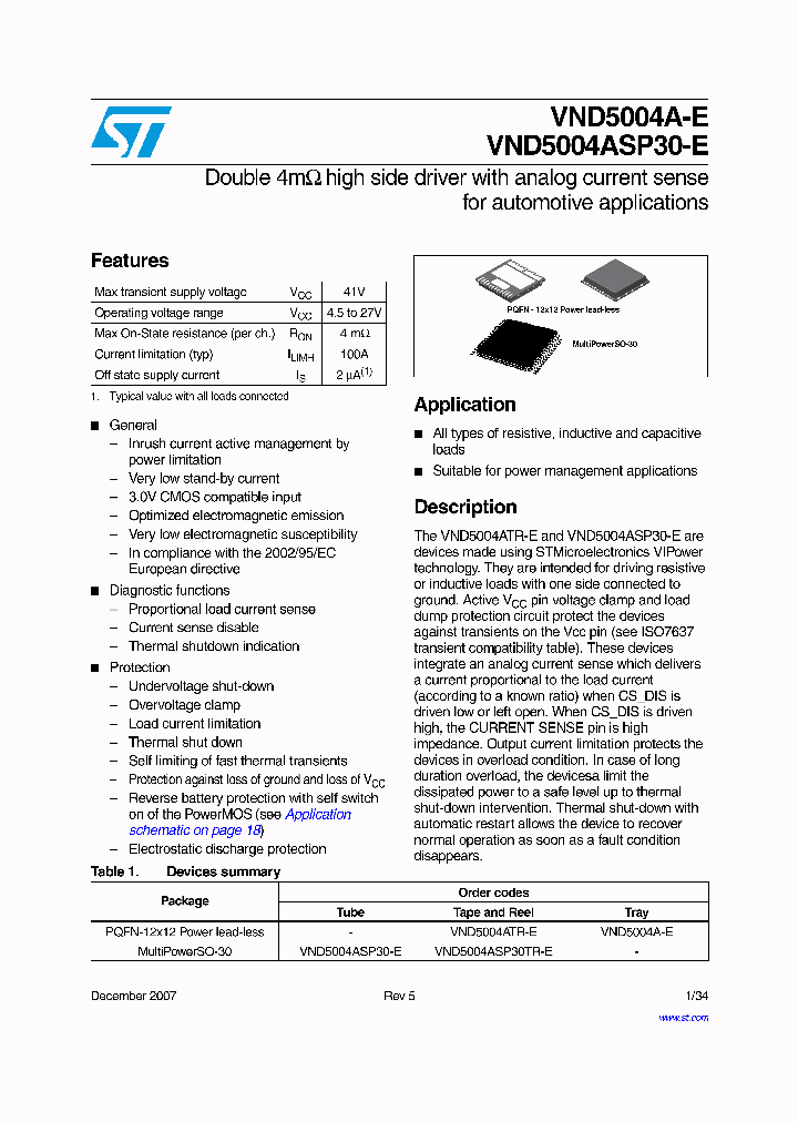 VND5004ASP30-E_4164564.PDF Datasheet