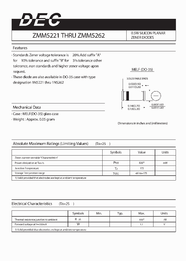 ZMM5260_4153134.PDF Datasheet