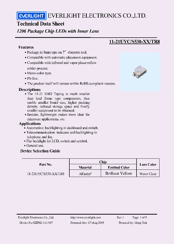 11-21UYC-S530-A2-TR8_4385346.PDF Datasheet